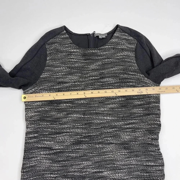 Vince Tweed Black White Gray Shift Dress - Picture 8 of 11